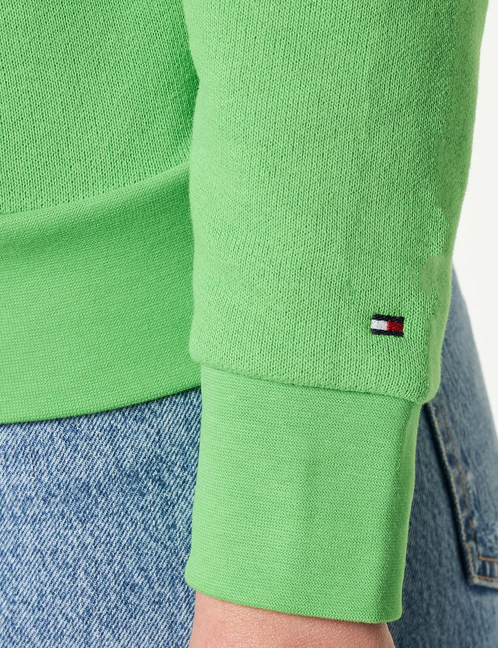 Tommy Hilfiger Damen 1/4 Zip Mockneck Sherpa Soft Pullover Pullover (1er Pack) XS Grün (Spring Lime)