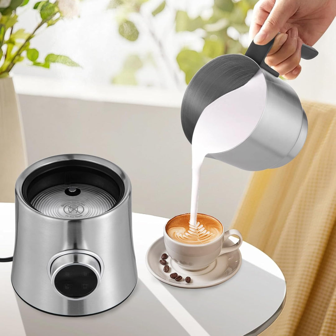 Edelstahl Milchaufschäumer 900ml 4+1 Funktionen EU-Standard 500W LED