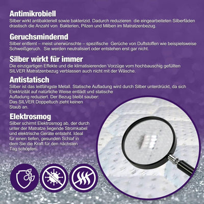 Traumreiter Seitenschläferkissen mit Bezug Baumwolle Bleu,Extra breit & Memory Foam, Visco Dream XL1