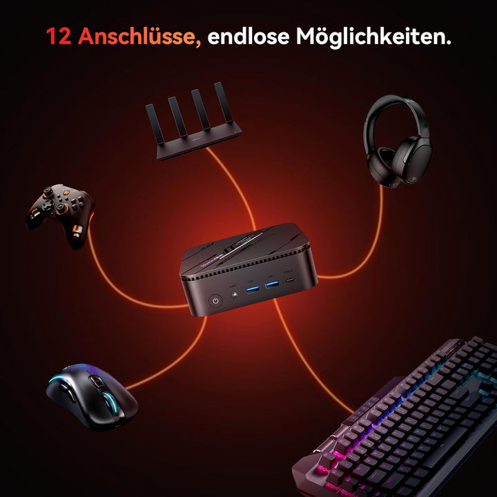 Blackview Mini PC MP100Pro Intel i5-12450H(Stärker als R5 7430U), 16GB RAM & 512GB SSD Win 11 Pro, 8