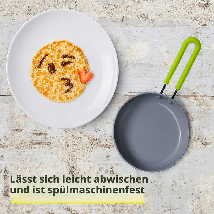GreenPan Mini Hart eloxierte, Gesundheitsfördernde Keramische Antihaft-Edelstahlpfanne 14 cm rund, P