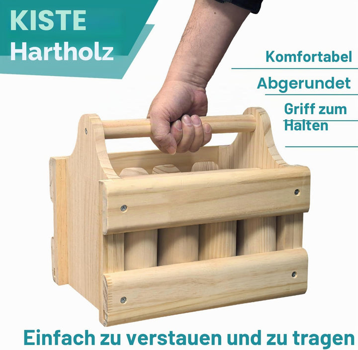Nummerierte Blockwurfspiele Outdoor Holz Werfen Hof Spiel Stick Holz Spiel Set Tragbare Kisten, Trag