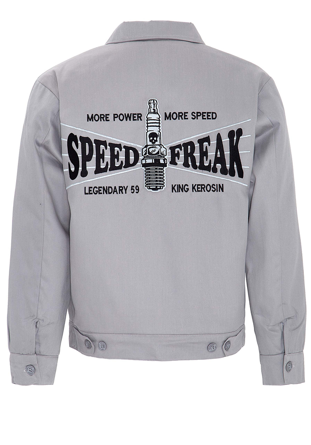 King Kerosin Worker-Jacke mit Rückenstickerei Speed Freak Herren Langarm Blousonjacke casual regular