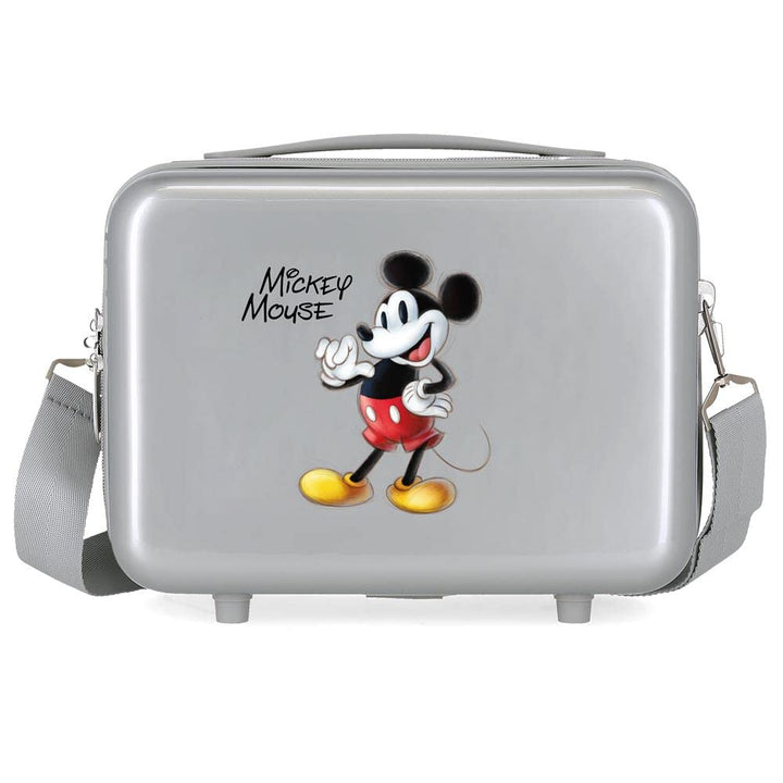 Disney 100 Mickey Joyful Kulturbeutel, anpassungsfähig, Grau, 29 x 21 x 15 cm, starres ABS, 9,14 l,