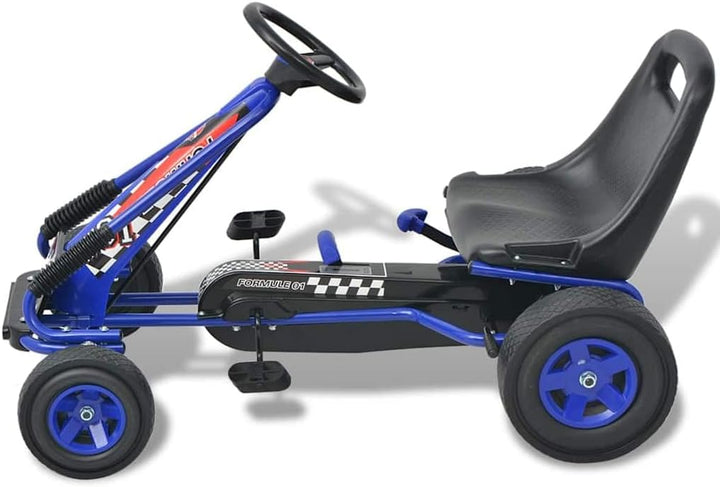 Pedal Go-Kart mit verstellbarem Sitz Blau,11.2kg,80152