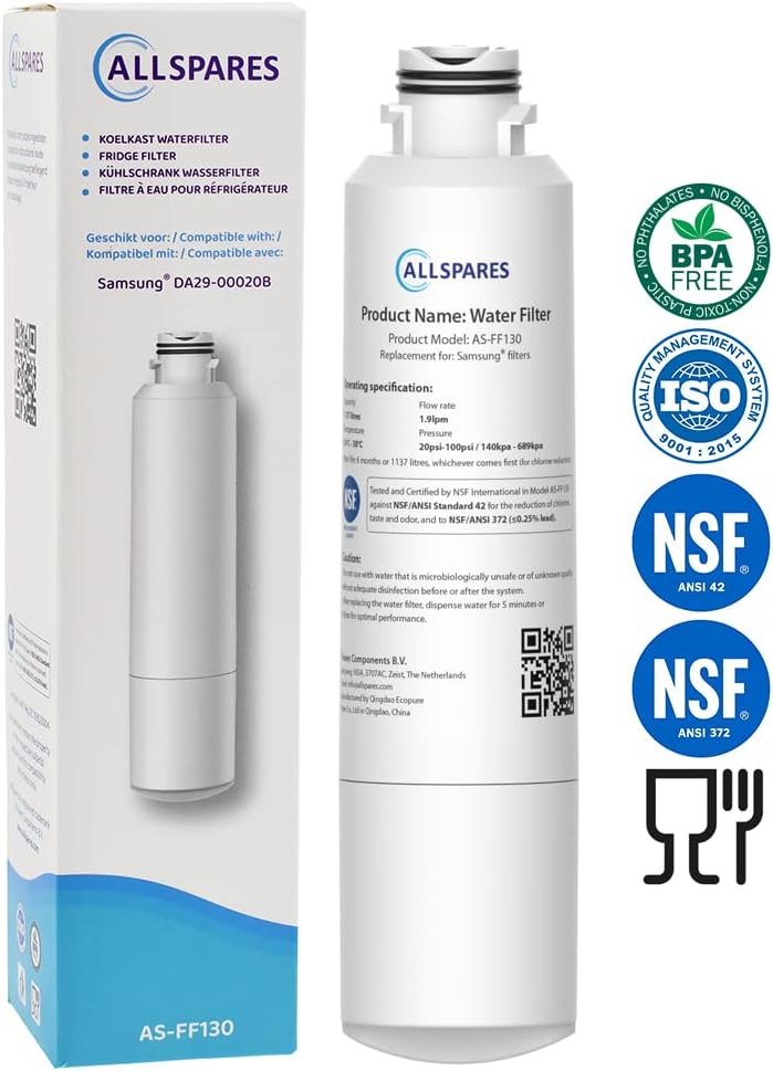AllSpares Wasserfilter für Kühlschrank geeignet für Samsung DA29-00020B / DA29-00020A / DA29-00019A