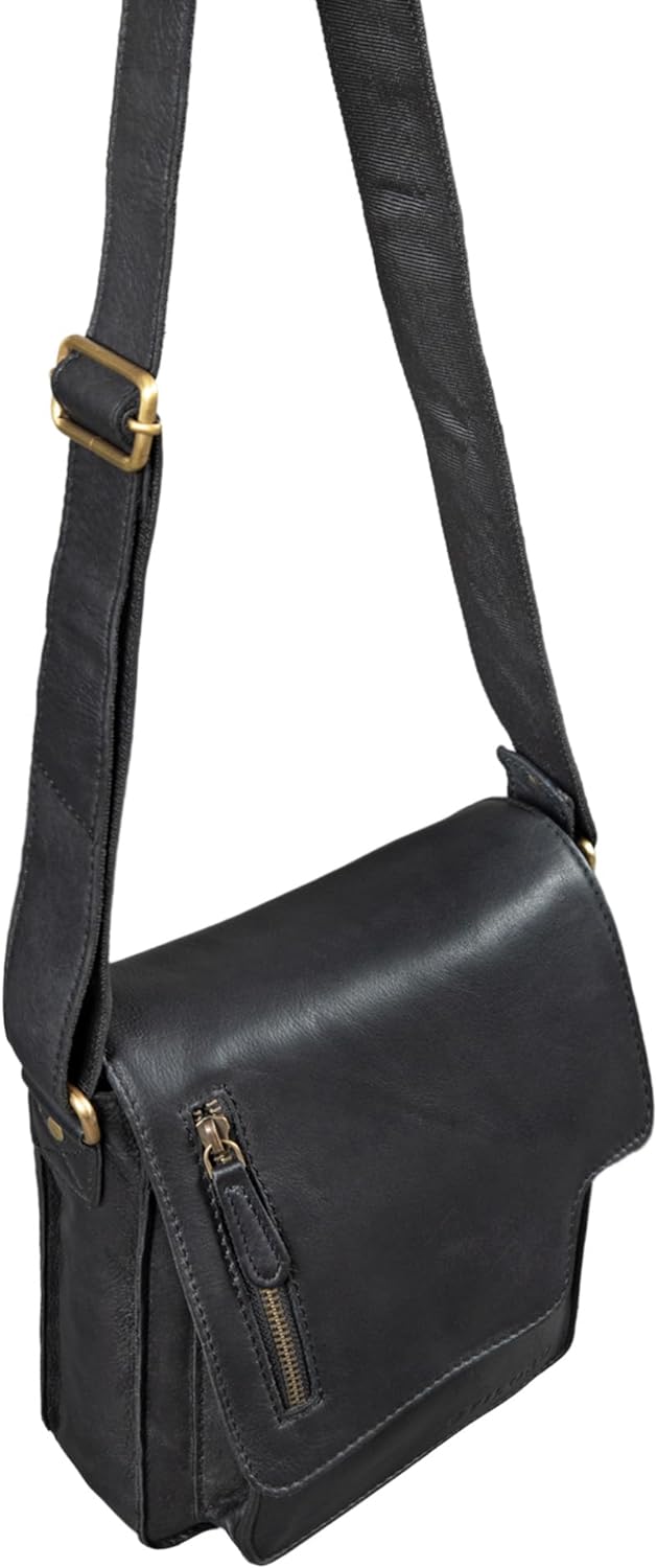 STILORD 'Pete' Umhängetasche Leder klein Männer Schultertasche Vintage Messenger Bag Herren 8,4 Zoll