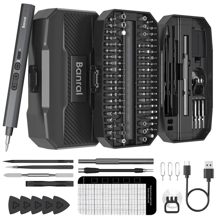 Mini Elektrisch Schraubendreher Set - 160 in 1 Präzisions Electric Screwdriver - Akku Schraubendrehe