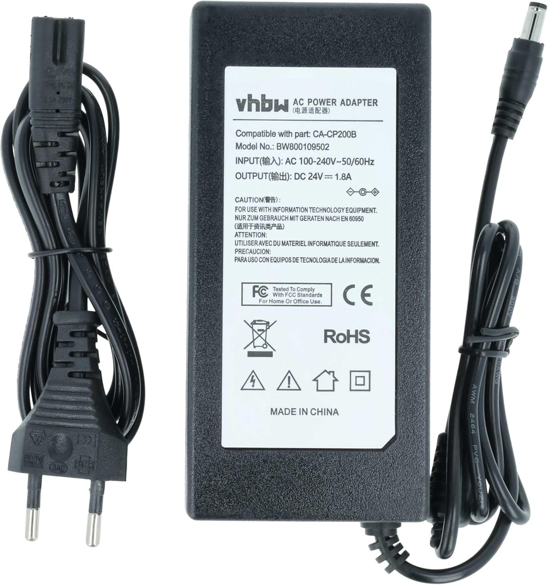 vhbw Netzteil kompatibel mit Canon Selphy CP1200, CP1300, CP100, CP200, CP1000, CP-1000, CP220, CP30