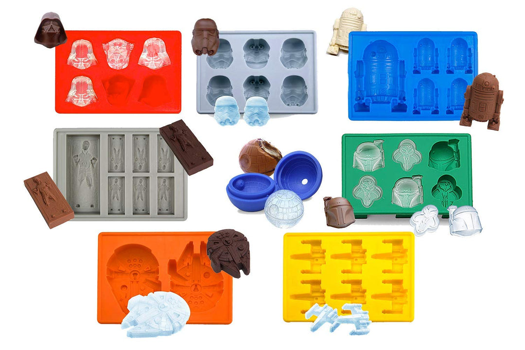 Sunerly Silikon-Eiswürfelform in Star Wars Charakterformen ideal für Schokolade, Eiswürfelform, Gele