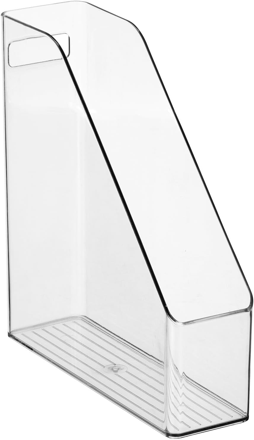 mDesign Plastic File Folder Bin Storage Organizer - Vertikal mit Griff - Hält Notizbücher, Ordner, U