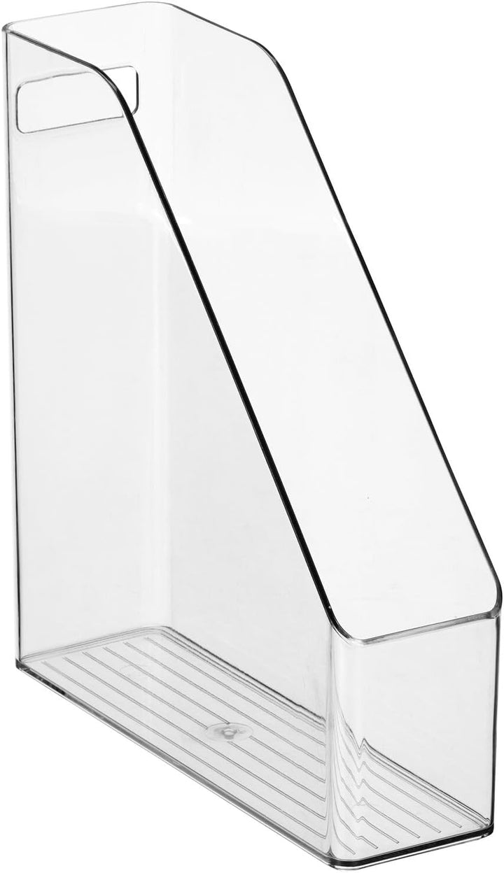mDesign Plastic File Folder Bin Storage Organizer - Vertikal mit Griff - Hält Notizbücher, Ordner, U