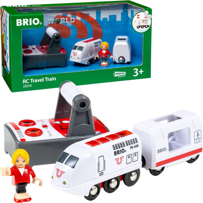 BRIO World 33510 IR Express Reisezug - Elektrische Lokomotive mit Fernsteuerung - Zubehör World - Kl