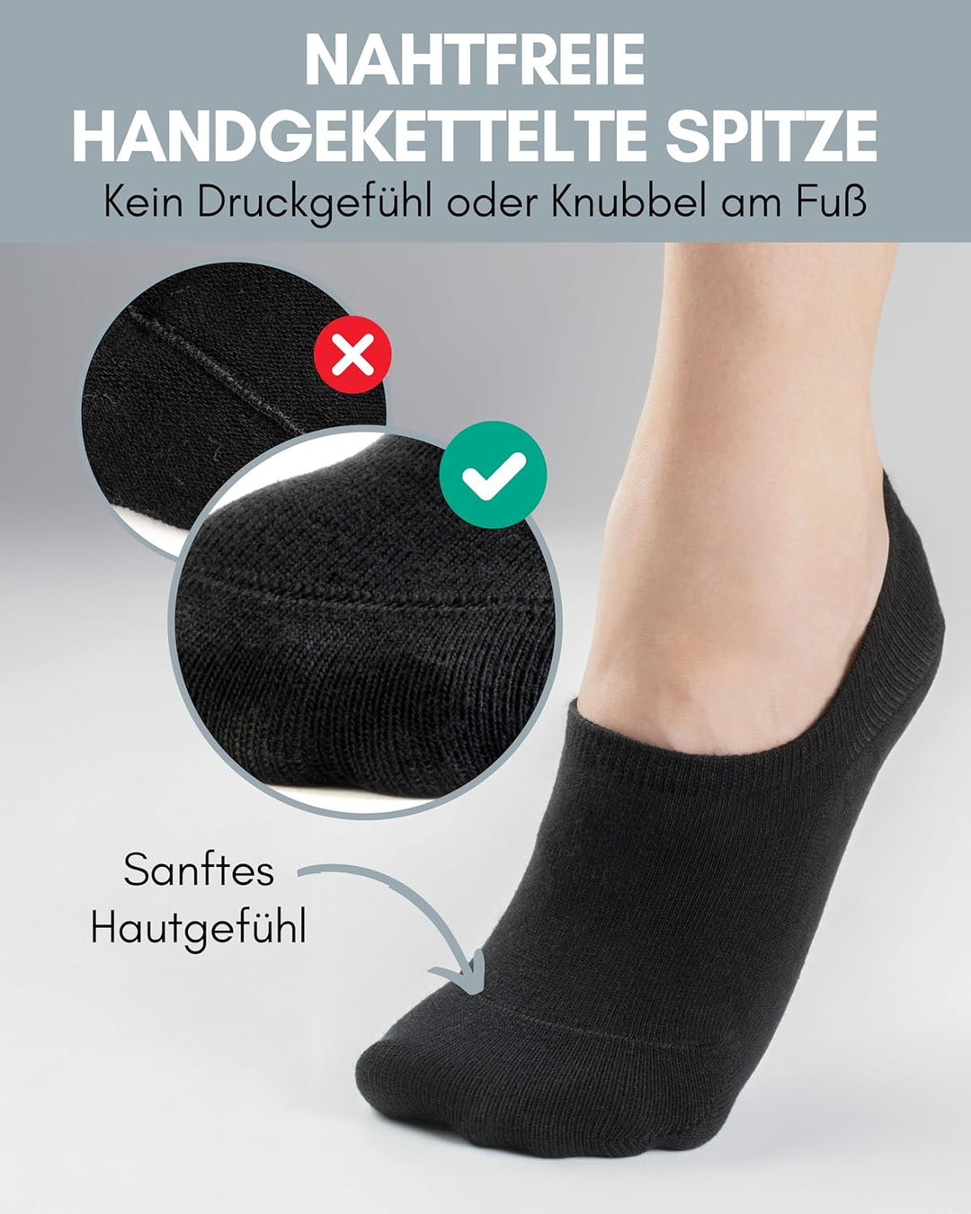 HELDENWERK 10 Paar Füsslinge für Damen & Herren - Unsichtbare Sneaker-Socken atmungsaktiv & bequem -