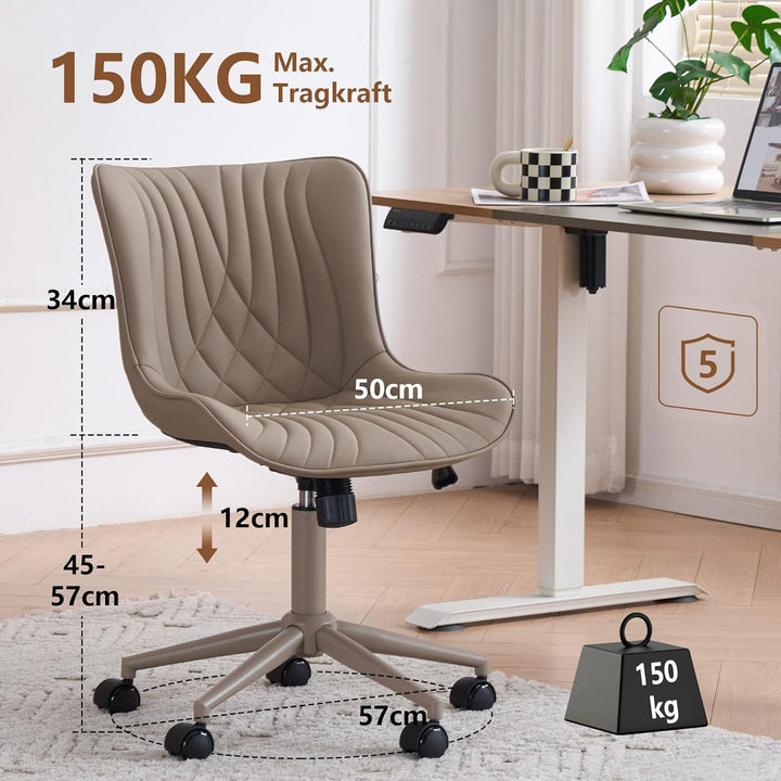 YOUTASTE Bürostuhl Ergonomischer im Fischschwanz-Design, Schreibtischstuhl Drehstuhl mit Rollen, Höh