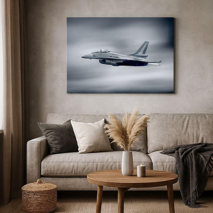 ARTTOR Bilder auf Leinwand 100x70cm Leinwandbild Flugzeug Himmel Flug Gross Wanddeko Bild Schlafzimm