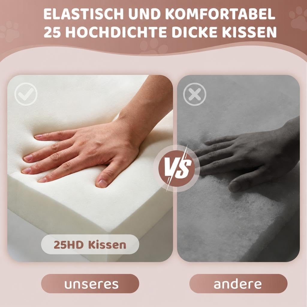 HAUSPROFI Hunde autositz für mittlerer/grosse Hunde，Schwarz+Braun | Hundesitz für Hunde unter 25Kg o