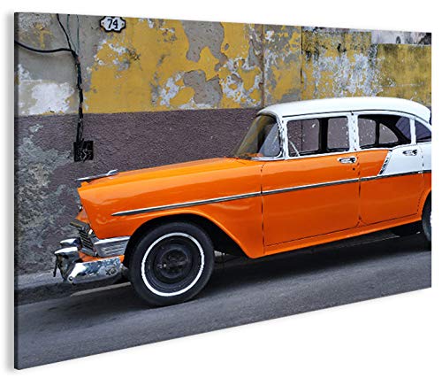 islandburner Bild Bilder auf Leinwand Auto in Cuba 1p XXL Poster Leinwandbild Wandbild Dekoartikel W