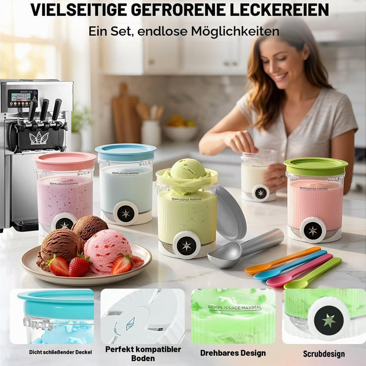 Behälter Kompatibel mit Ninja Swirl CREAMi,für Ninja CREAMi Eiscreme und Softeismaschine, 2 Stück Be