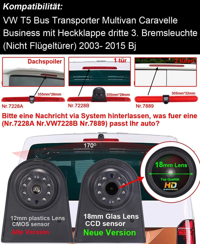 Navinio 1280X720 Pixel Auto Dritte Dach Top Mount Bremsleuchte Kamera Bremslicht Rückfahrkamera IR L