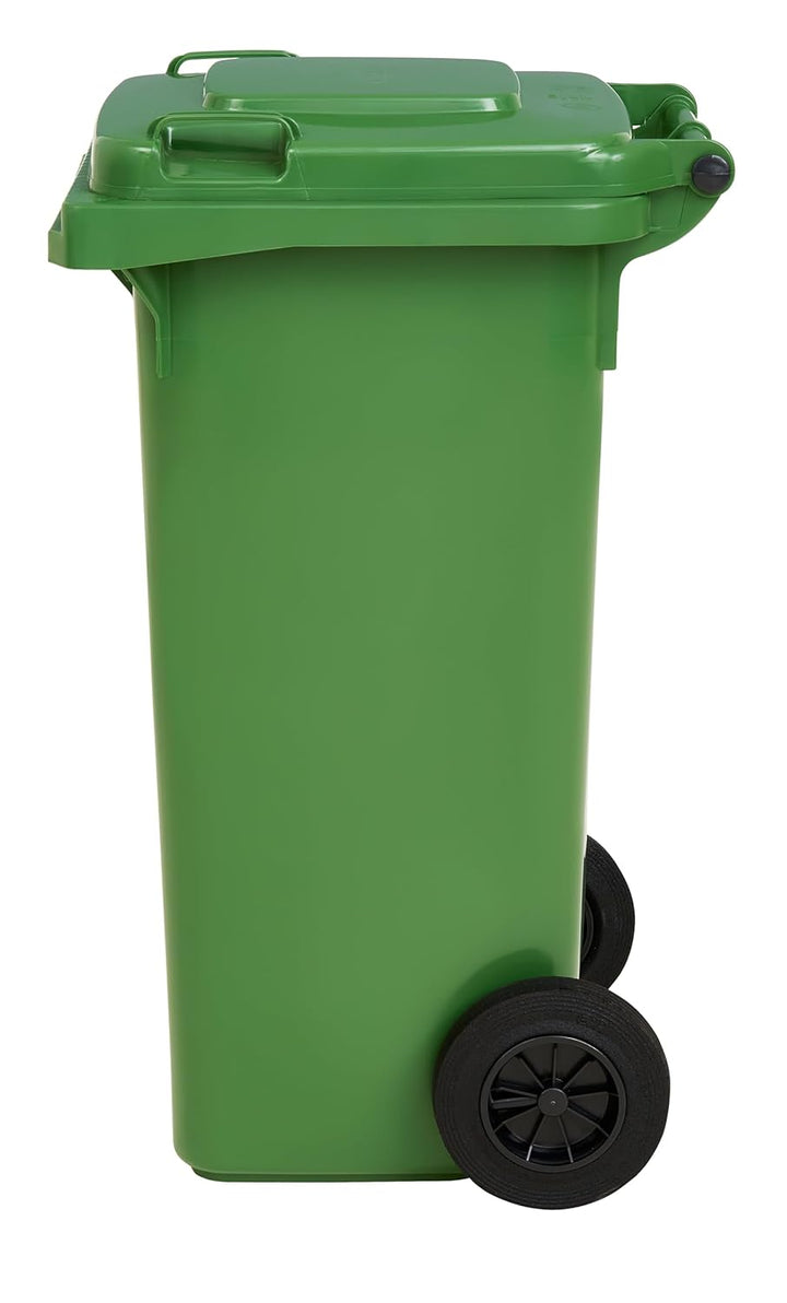 gardivo Mülltonne 120 Liter Abfalltonne Reststofftonne Mülleimer mit 2 geräuschlosen Rädern, Klappde
