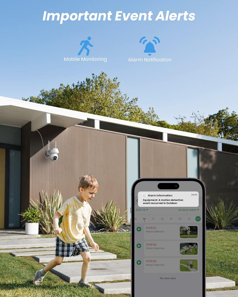 2 Stück Überwachungskamera Aussen - Kamera Überwachung Aussen Wlan IP Kamera Outdoor Kabel Aussenkam