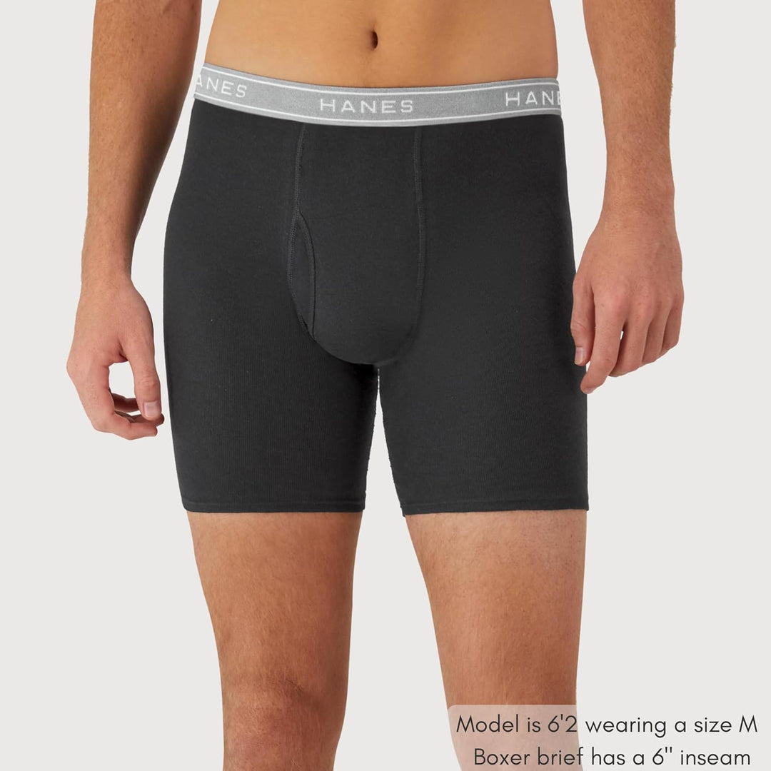 Hanes Herren Retroshorts (6er Pack) 3XL 6er-pack, Schwarz/Grau, 3XL 6er-pack, Schwarz/Grau