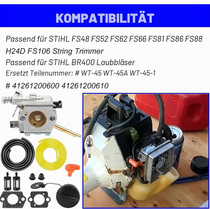 FS66 WT-45 Vergaser für Stihl FS86 FS48 FS52 FS56 FS62 FS81 FS106 Freischneider Rasentrimmer ersetzt