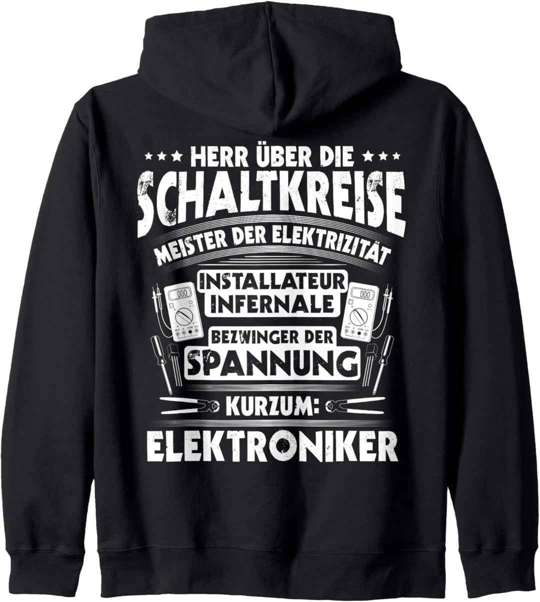 Elektriker Herr Über Die Schaltkreise Elektroniker Kapuzenjacke