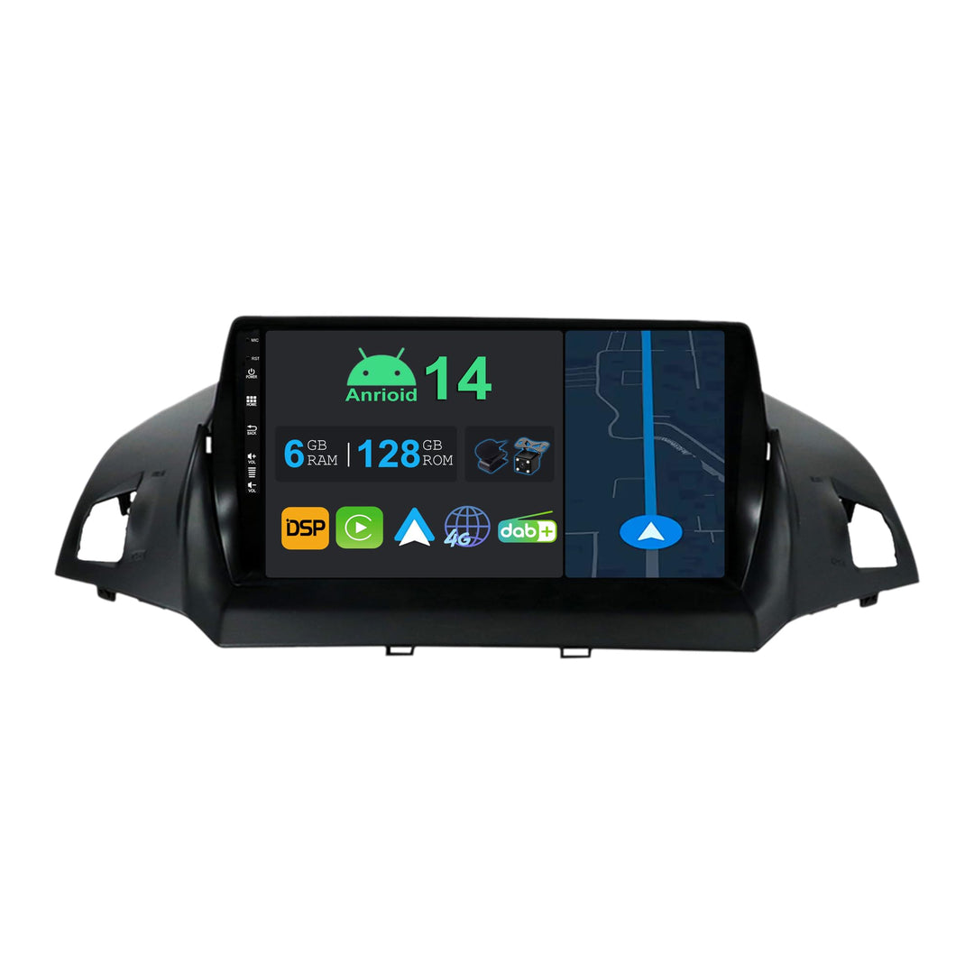 9 Zoll Android 14 Autoradio mit Navi Für Ford Kuga Escape C-max 2013-2017 | Octa Core | 6GB 128GB |