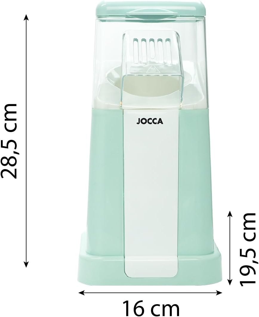 Jocca Popcorn-Maker Funny Cooking Türkis | Popcorn ohne Öle | 3 Minuten fertig | kompakt und einfach