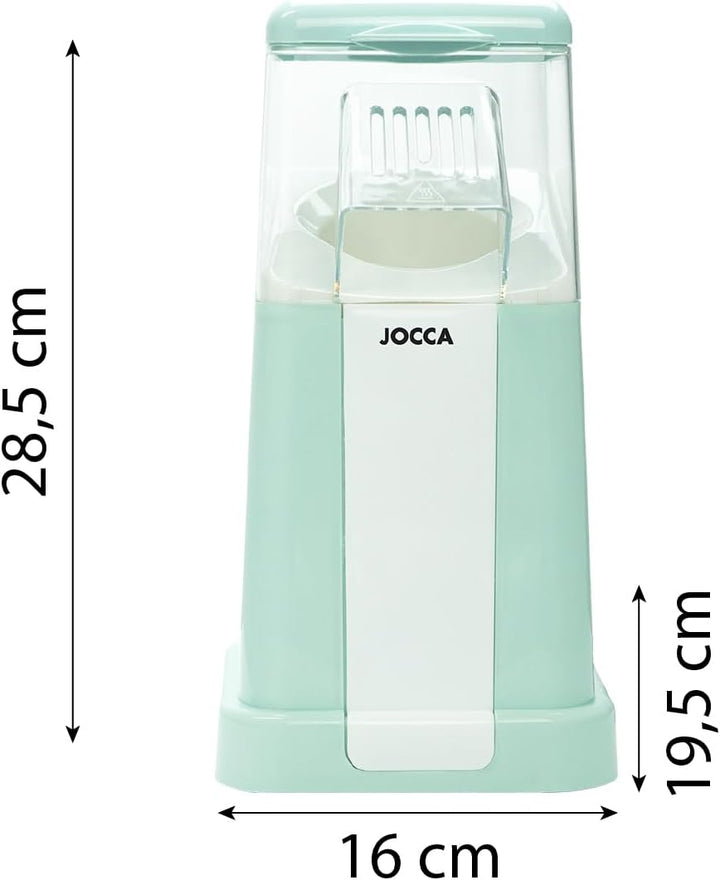 Jocca Popcorn-Maker Funny Cooking Türkis | Popcorn ohne Öle | 3 Minuten fertig | kompakt und einfach