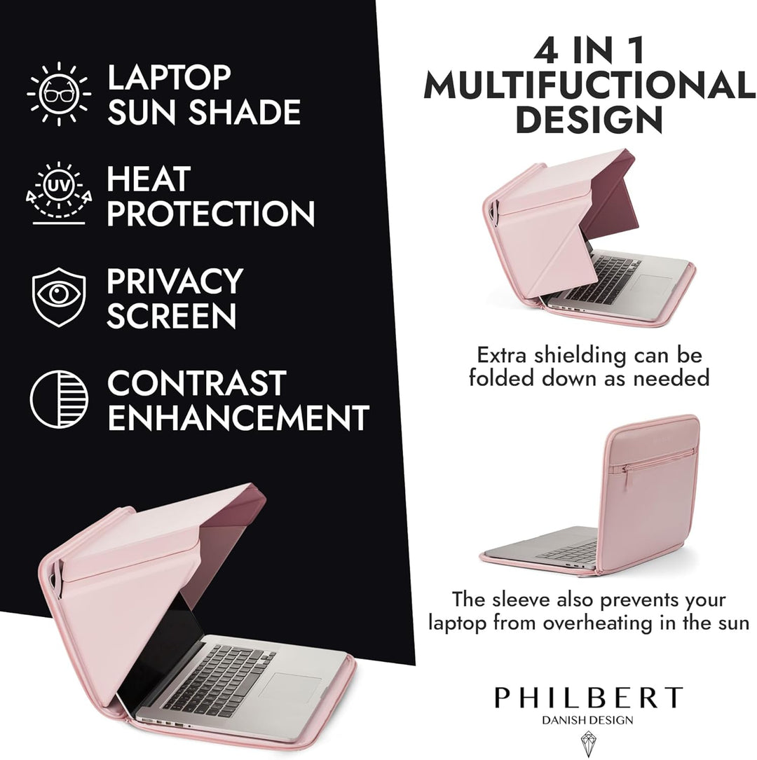 Philbert Design 14” MacBook - Screen Shade Sleeve mit integrierter Hood 4-in-1: Sonnenschutz, Datens