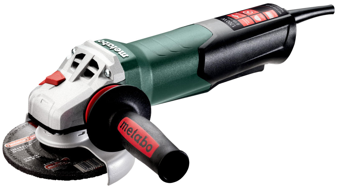 Metabo Winkelschleifer WEP 17-125 Quick (600547000) Karton, 1700 Watt, Scheiben-Ø: 125 mm, Leerlaufd