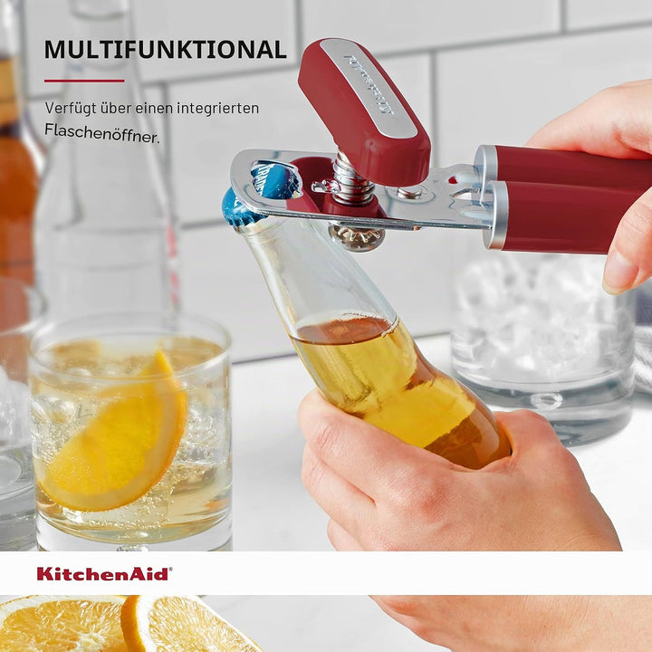 KitchenAid Klassischer Multifunktions-Dosenöffner/Flaschenöffner, 21 cm, Empire Red Einheitsgrösse R