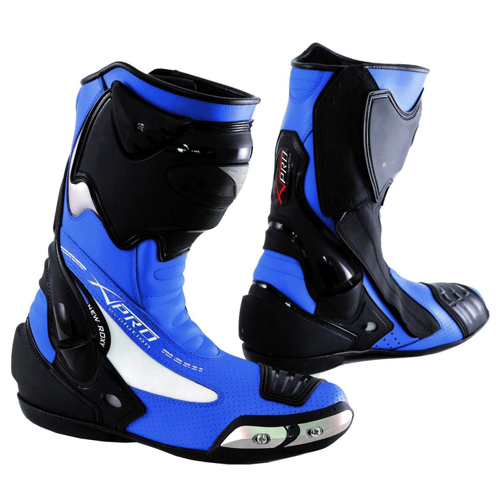 Racing Sport Track Stiefel Roadrunner Leistung Motorrad A-Pro Blau 41 41 EU Blau, 41 EU Blau