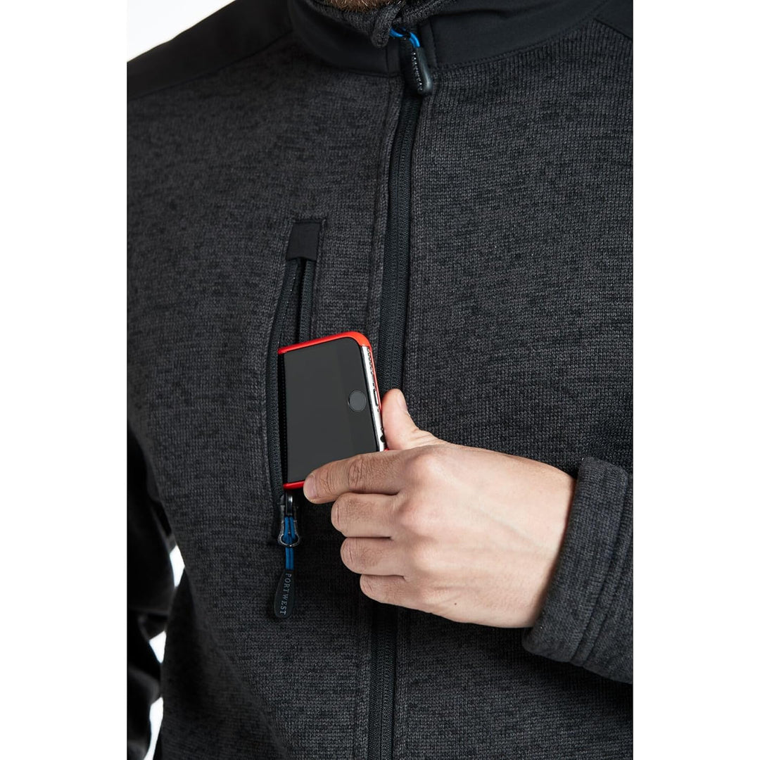 Portwest KX3 Venture Fleecejacke, Grösse: XXXL, Farbe: Grau Marl, T830GMRXXXL 3x_l Grey Marl, 3x_l G