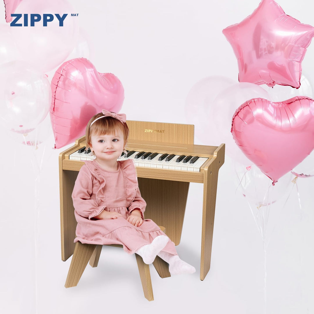 ZIPPY MAT Kinder Klavier Tastatur, 37 Tasten Digitalpiano für Kinder, Musik Lerninstrument Spielzeug