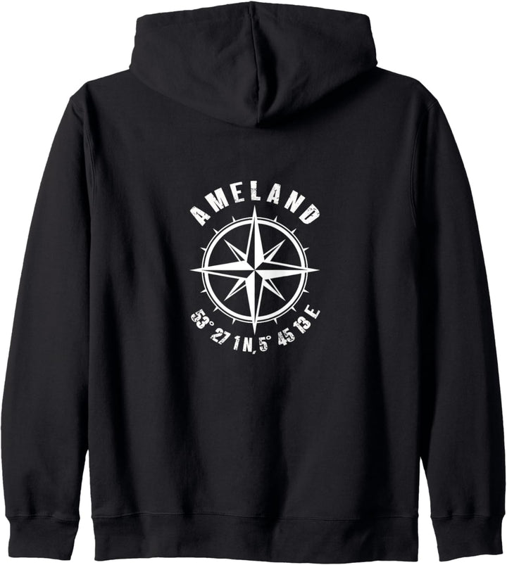 Ameland Nordsee Insel Koordinaten Karte Urlaub Kapuzenjacke
