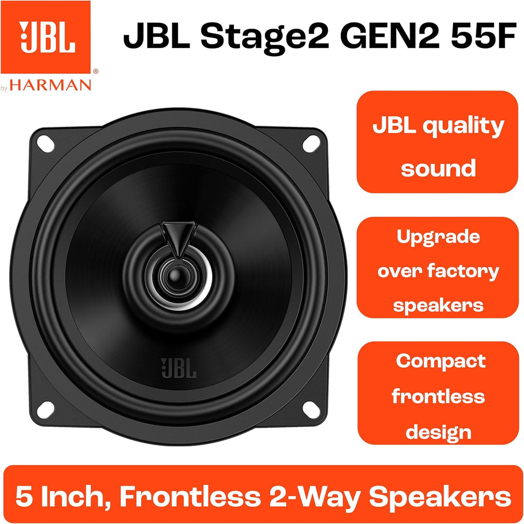 JBL Stage2 GEN2 55F Koaxial Lautsprecher Auto 130mm (5,25 Zoll): von Harman Kardon Car HiFi mit 50W