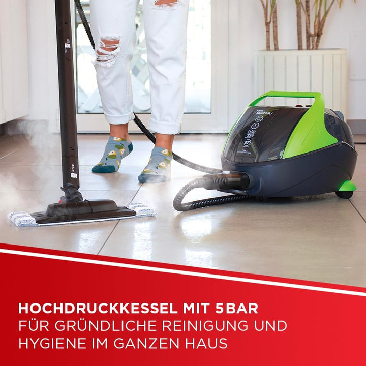 Polti Vaporetto PRO 95 Flexi Dampfreinigungsgerät mit 5 BAR, Wassertankkapazität 1.3 L und Turbo Fun
