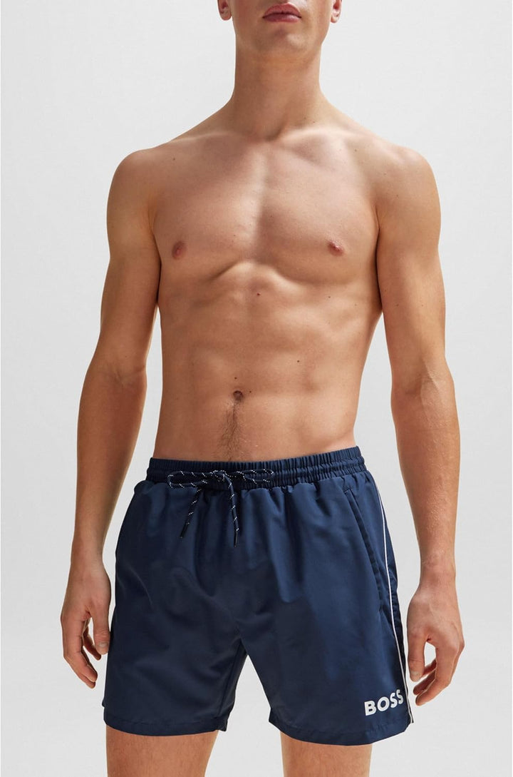 BOSS Herren Badeshorts Badehose Starfish S Blau, S Blau