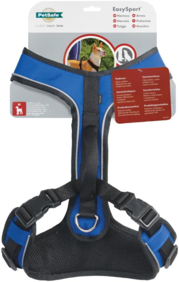 PetSafe EasySport Geschirr, Elastischer Halsausschnitt, Gepolsterter Griff, Für Hunde von 11,3 kg bi
