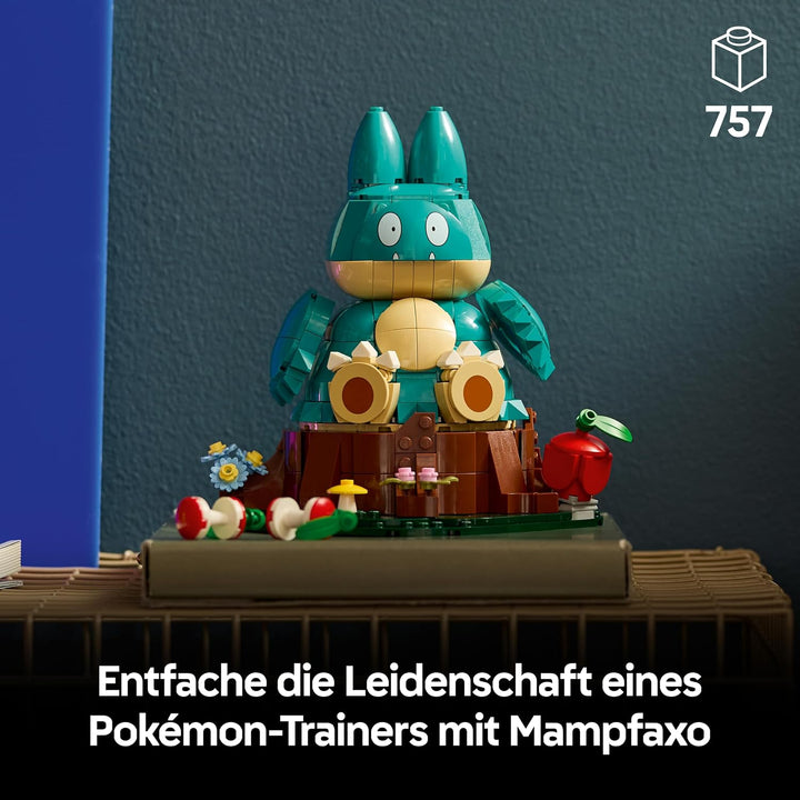 LEGO Pokémon Mampfaxo Figur - Modellbausatz für Erwachsene - Bauspielzeug aus dem Videospiel mit bew