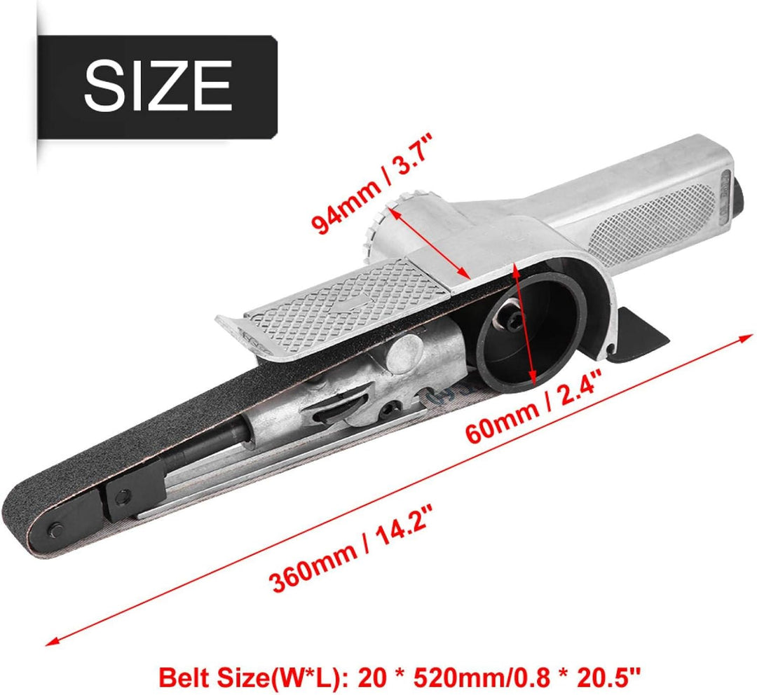 20mm Pneumatischer Bandschleifer, Luftbandschleifer Polierer Schleifmaschine Werkzeugmetall