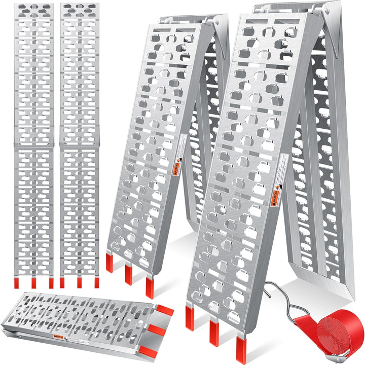 Masko® 2X Auffahrrampe 680kg Faltbare ALU Verladerampe Verladeschiene Antirutsch Klappbar max. 340kg