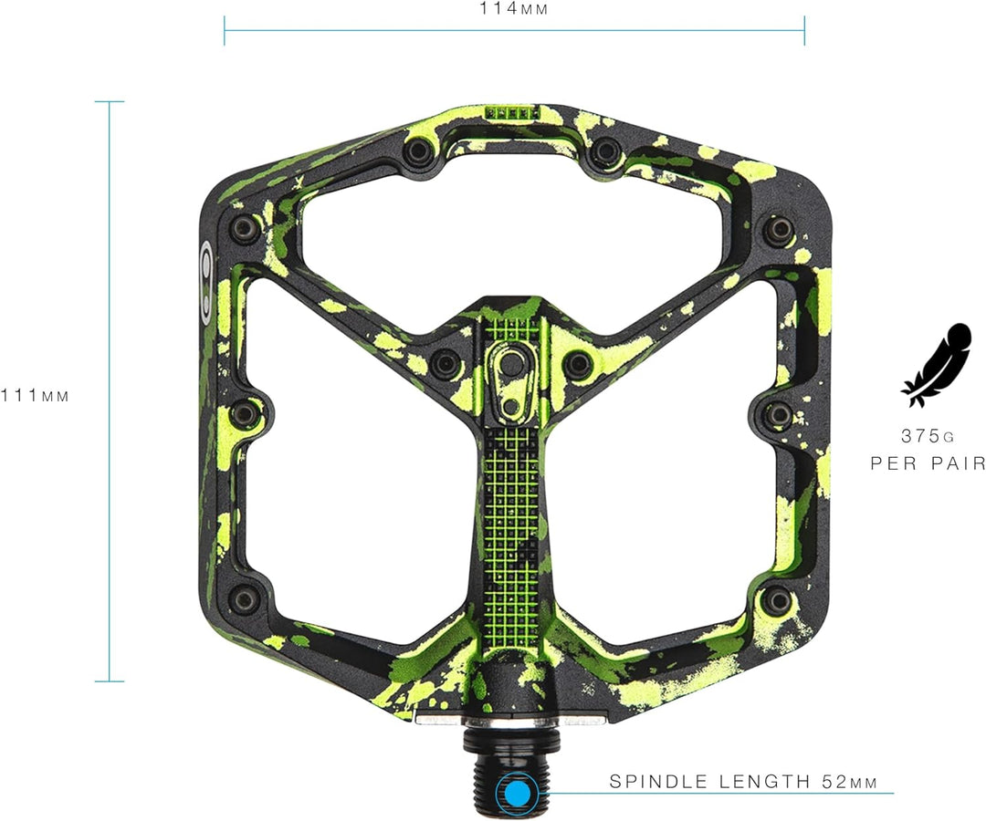 Crankbrothers Stamp 7 Platform Limited Edition Fahrrad Pedalen Large gr: 43-49 Limettengrüne Spritze