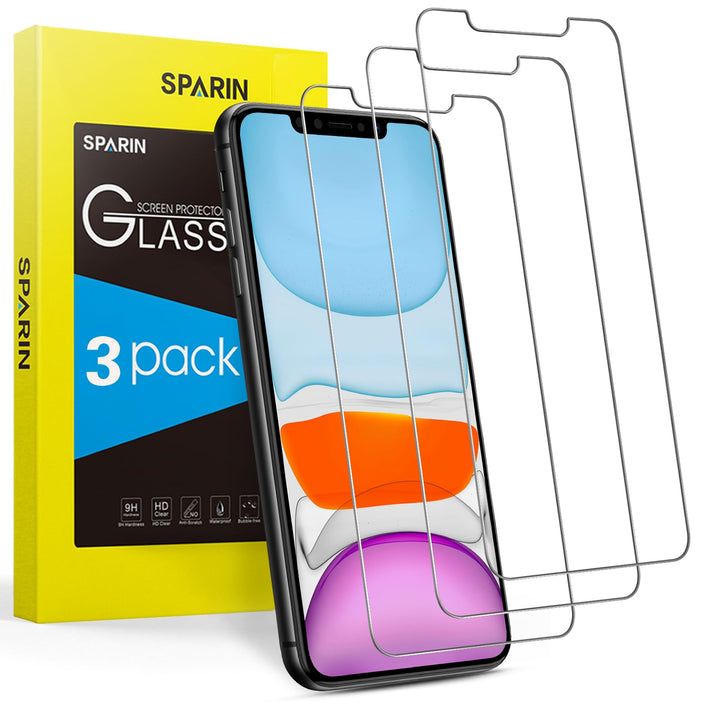 SPARIN Panzer Schutz Glas für iPhone 11 / XR und iPhone 12/12 Pro Schutzfolie, 3 Stück 9H Härte Glas