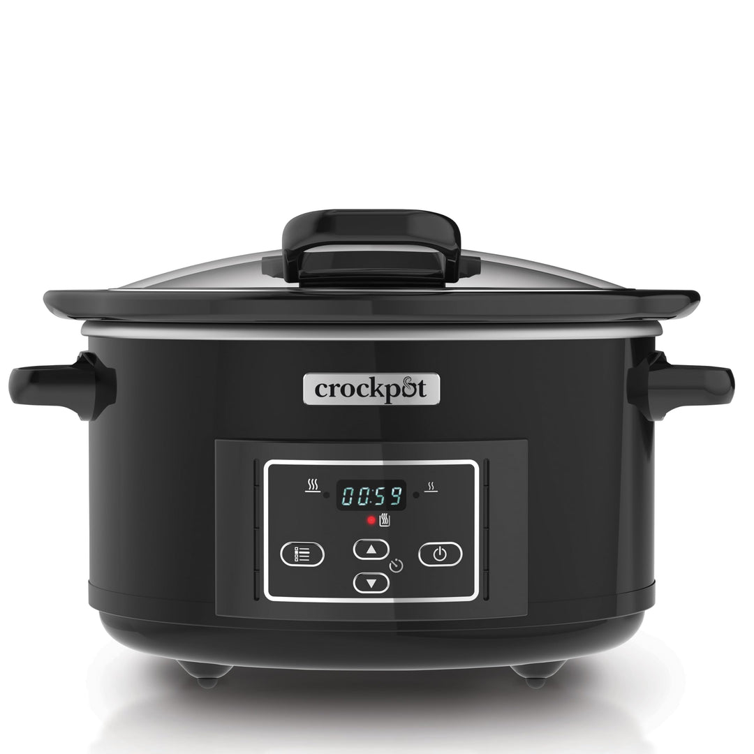Crock-Pot Digital-Schongarer Slow Cooker mit Scharnierdeckel | einstellbare Garzeit | 4,7 Liter (4-5