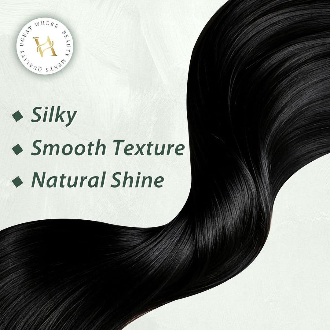 Ugeat Tape Extensions Echthaar 30cm Kurz Weissblond Tape in Extensions Doppelseitig Unsichtbar Tape